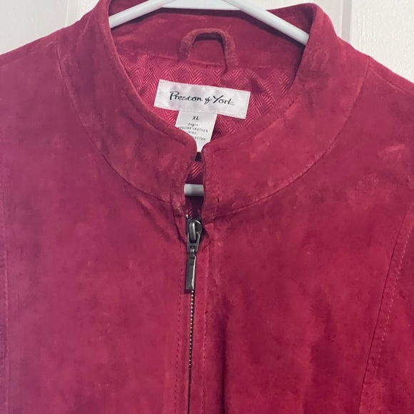 Preston & York Leather Jacket | Women's, Red, Genuine Leather, Sz XL - Picture 4 of 10